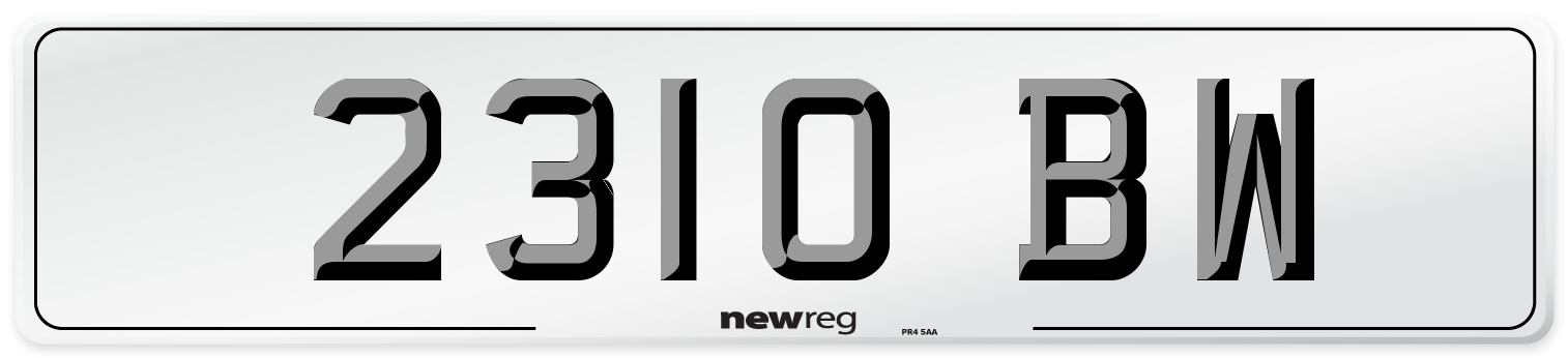 2310 BW Number Plate from New Reg